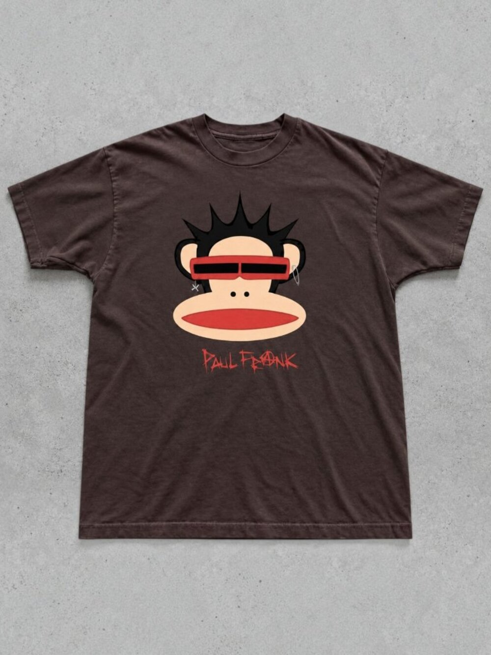 Gildan Paul Frank Punk Monkey Dark Chocolate Graphic T-Shirt